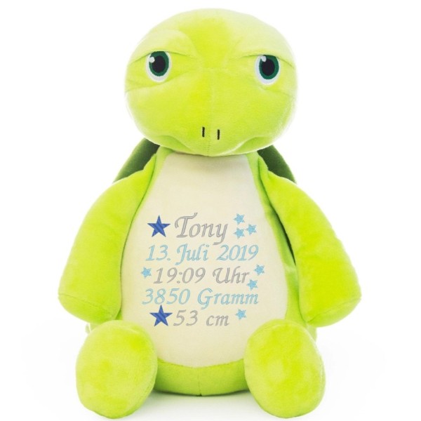 Schildkröte bestickt mit Sterne und Name